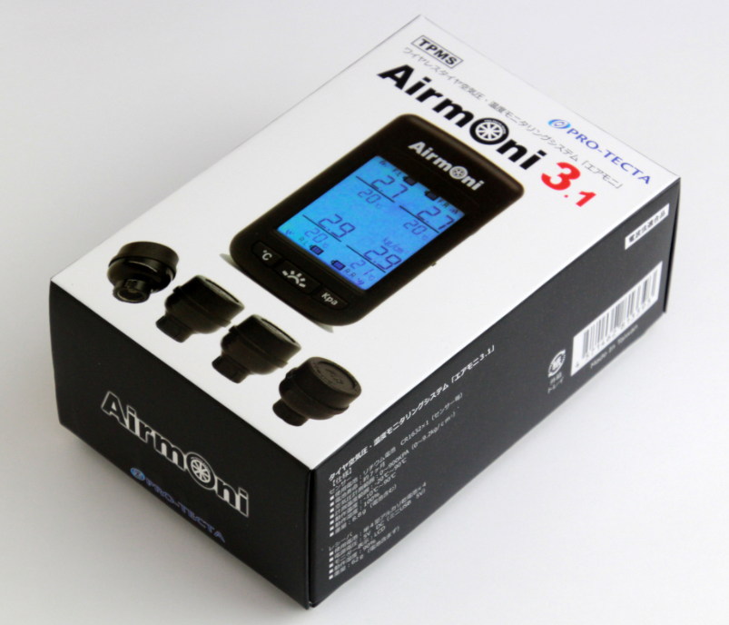 Airmoni 3.1（ワイヤレスタイヤ空気圧、温度モニタリングシステム